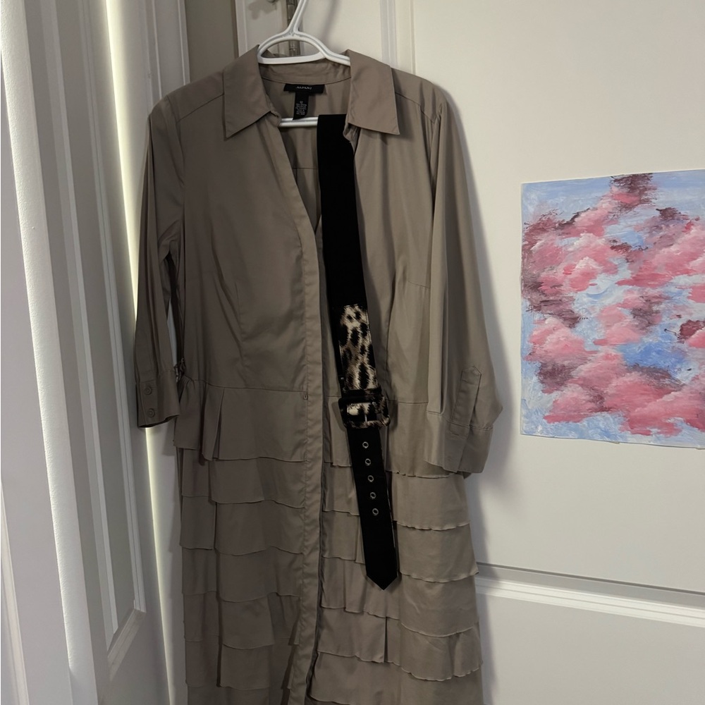 Alfani Taupe Dress with Black Accents